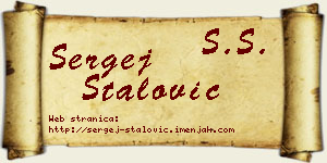 Sergej Stalović vizit kartica